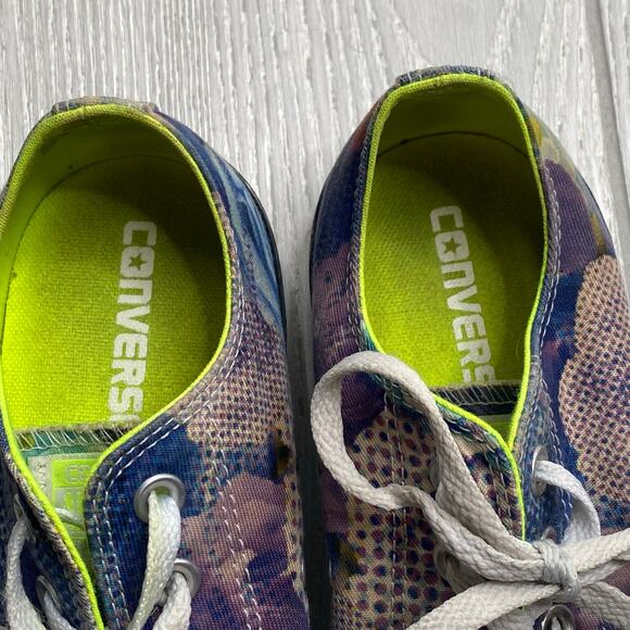 Converse Chuck Taylor All Star Ox Digital Floral Low Top Sneakers Women's Size 8 - Picture 3 of 10